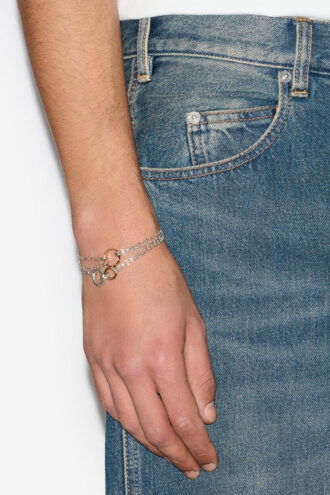 Bague dansante pour homme Bracelet à chaîne et anneaux