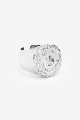 Bague en laiton plaqué argent Desir Man