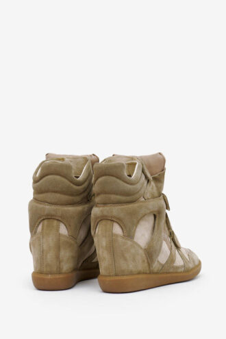 Baskets à talons compensés en cuir Bekett
