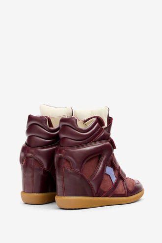 Baskets à talons compensés en cuir Bekett