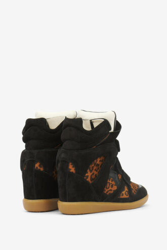 Baskets à talons compensés en cuir Bekett