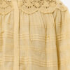 Blouse en coton et dentelle florale Polly