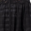 Blouse en coton et dentelle florale Polly