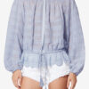 Blouse en coton et dentelle florale Polly Blouse en coton et dentelle florale Polly
