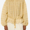 Blouse en coton et dentelle florale Polly