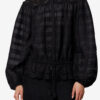 Blouse en coton et dentelle florale Polly