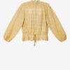 Blouse en coton et dentelle florale Polly
