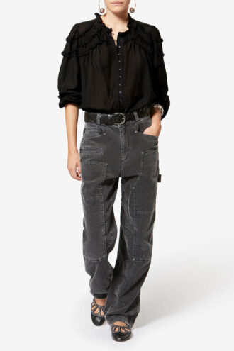 Blouse en coton froncée Christa