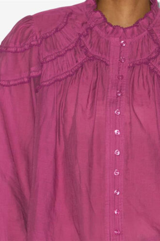 Blouse en coton froncée Christa