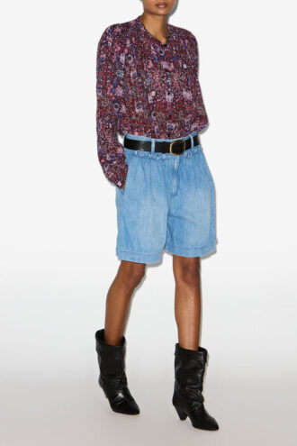 Blouse en crêpe imprimé Noeline