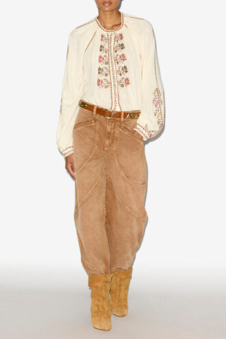 Blouse en gaze brodée Lynne