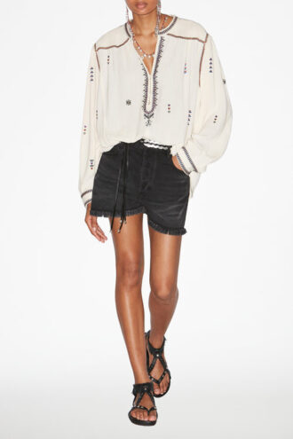Blouse en gaze brodée Pelson