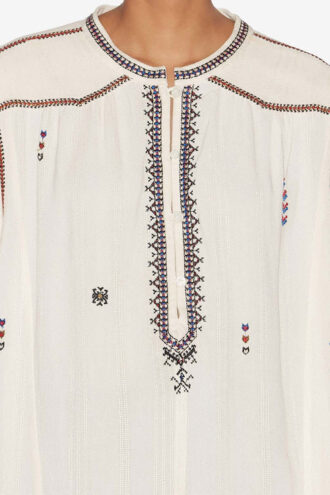 Blouse en gaze brodée Pelson