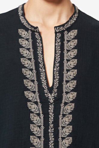 Blouse en gaze de coton brodée Cizalie