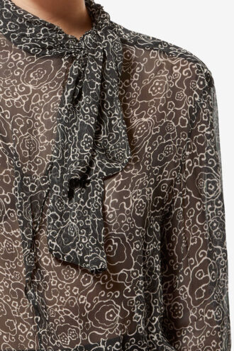 Blouse en mousseline imprimée Leona
