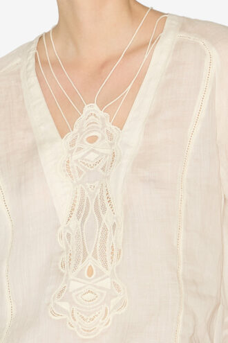 Blouse en ramie brodée Luna