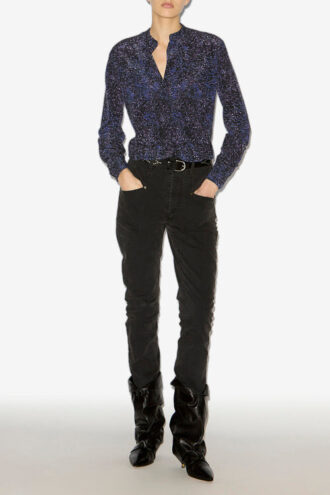 Blouse en soie imprimée Sima Blouse en soie imprimée Sima