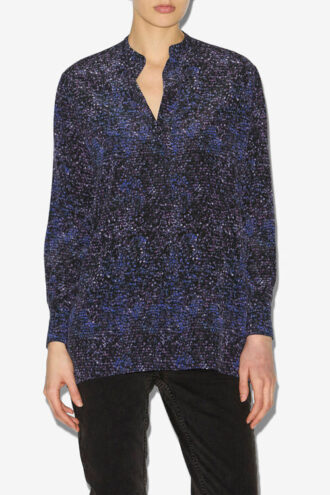 Blouse en soie imprimée Sima Blouse en soie imprimée Sima