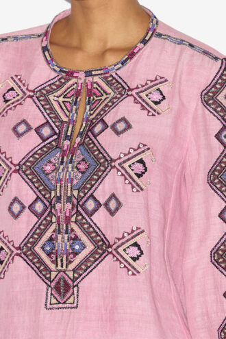 Blouse en soie Matka brodée Zelda Blouse en soie Matka brodée Zelda