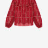 Blouse en voile de coton imprimé et froncé Salika Blouse en voile de coton imprimé et froncé Salika