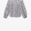Blouse en voile de coton imprimé et froncé Salika Blouse en voile de coton imprimé et froncé Salika
