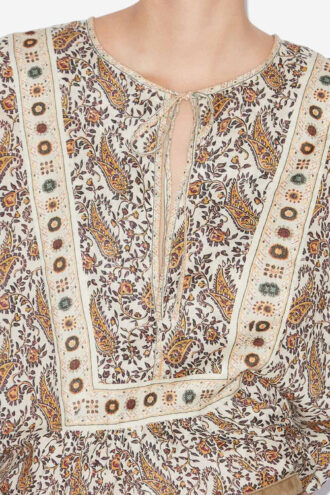 Blouse en voile de coton imprimé Gayle Blouse en voile de coton imprimé Gayle