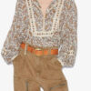 Blouse en voile de coton imprimé Gayle Blouse en voile de coton imprimé Gayle