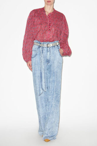 Blouse en voile de coton imprimé Salika