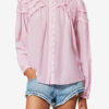 Blouse en voile de coton à volants Christa Blouse en voile de coton à volants Christa