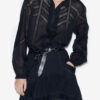Blouse Gaia en voile de coton uni