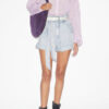 Blouse Gelma en voile de coton uni et dentelle Blouse Gelma en voile de coton uni et dentelle