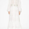 Blouse Gelma en voile de coton uni et dentelle Blouse Gelma en voile de coton uni et dentelle