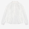 Blouse Gelma en voile de coton uni et dentelle Blouse Gelma en voile de coton uni et dentelle