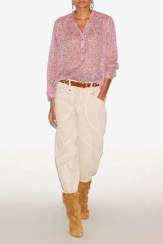 Blouse Maria en voile de coton imprimé