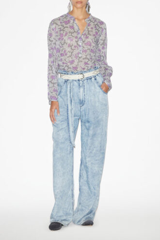 Blouse Maria en voile de coton imprimé