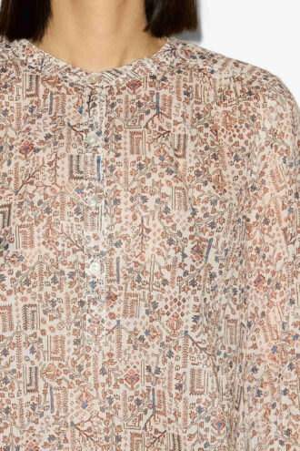 Blouse Maria en voile de coton imprimé