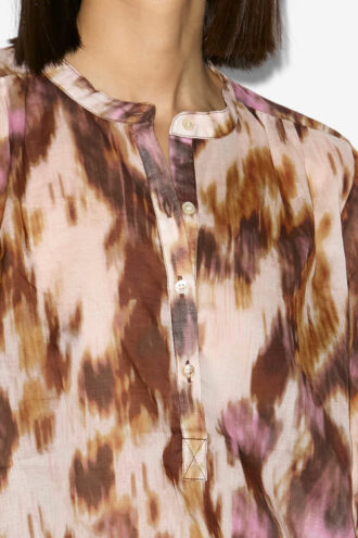 Blouse Maria en voile de coton imprimé