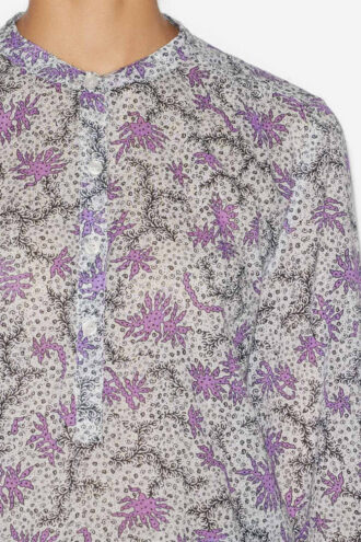 Blouse Maria en voile de coton imprimé