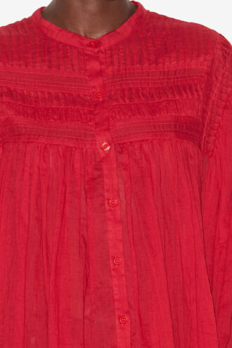 Blouse Plalia en voile de coton froncé Blouse Plalia en voile de coton froncé