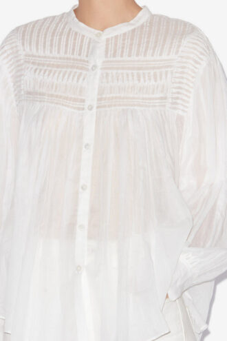 Blouse Plalia en voile de coton froncé Blouse Plalia en voile de coton froncé