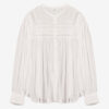 Blouse Plalia en voile de coton uni froncé Blouse Plalia en voile de coton uni froncé