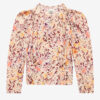 Blouse plissée Zarga en soie imprimée Blouse plissée Zarga en soie imprimée
