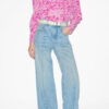 Blouse plissée Zarga en soie imprimée Blouse plissée Zarga en soie imprimée