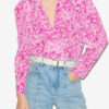 Blouse plissée Zarga en soie imprimée Blouse plissée Zarga en soie imprimée