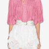 Blouse smockée Destiny en voile de coton uni Blouse smockée Destiny en voile de coton uni