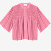 Blouse smockée Destiny en voile de coton uni Blouse smockée Destiny en voile de coton uni