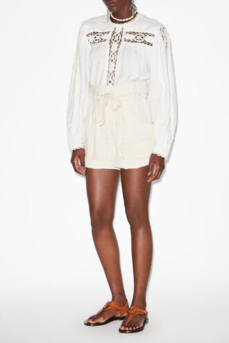 Blouse Valmira en coton et lin mélangés