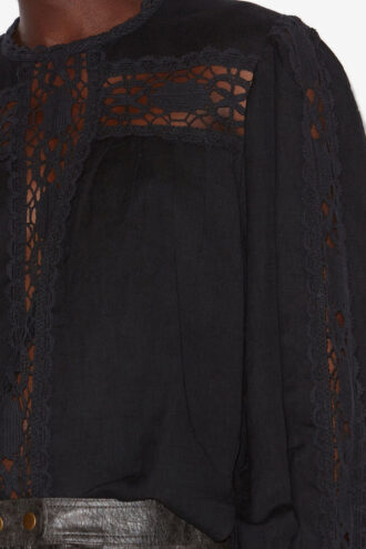 Blouse Valmira en coton et lin mélangés