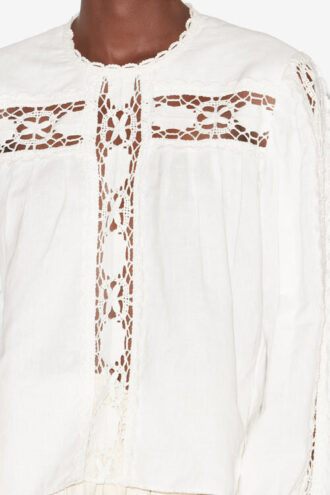 Blouse Valmira en coton et lin mélangés