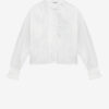 Blouse à volants Pamiala en voile de coton uni Blouse à volants Pamiala en voile de coton uni